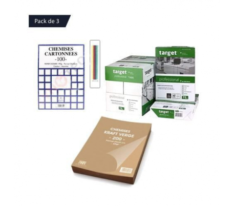 Pack de 5rame+1paquet chemise carton+1 paquet chemise kraft