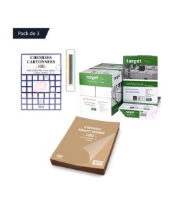 Pack de 5rame+1paquet chemise carton+1 paquet chemise kraft