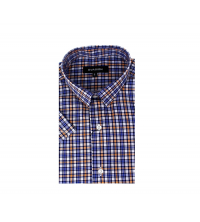 Chemise demi-manche homme bleu