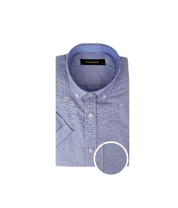 Chemise demi-manche homme Bleu Jean