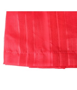 Simple vitrage voile rayé Rouge