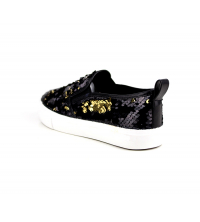 BASKET FEMME NOIR/Doré