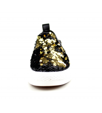 BASKET FEMME NOIR/Doré