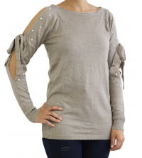 Pull femme Beige Foncé