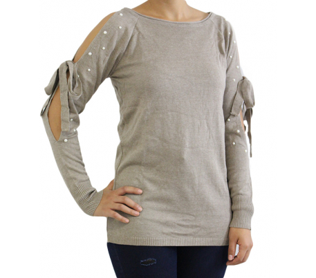 Pull femme Beige Foncé Pull femme Beige Foncé