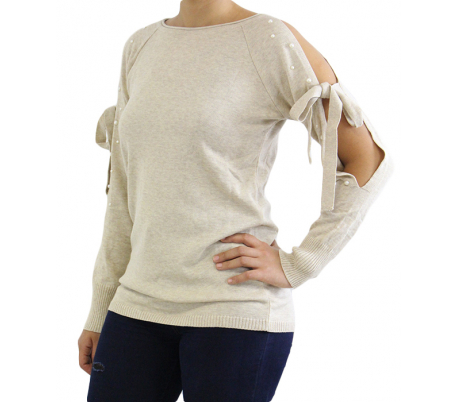 Pull femme Beige clair Pull femme Beige clair