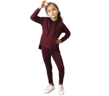 jogging pour fillette Rouge Bordeaux jogging pour fillette Rouge Bordeaux