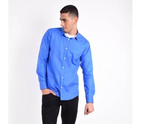 Chemise Homme Casual Bleu Roi Chemise Homme Casual Bleu Roi