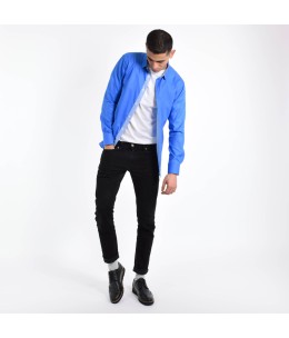 Chemise Homme Casual Bleu Roi