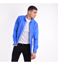 Chemise Homme Casual Bleu Roi