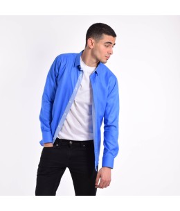Chemise Homme Casual Bleu Roi