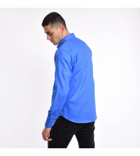 Chemise Homme Casual Bleu Roi