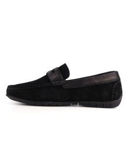 Mocassin homme Daim Noir
