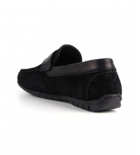 Mocassin homme Daim Noir