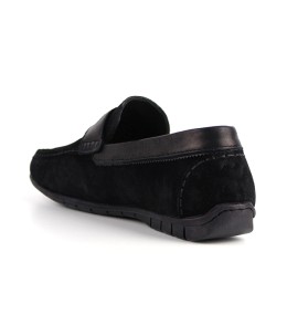 Mocassin homme Daim Noir