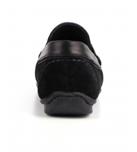 Mocassin homme Daim Noir