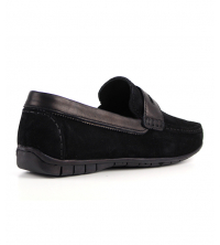 Mocassin homme Daim Noir