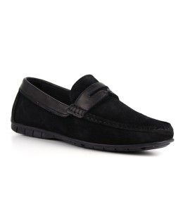 Mocassin homme Daim Noir