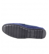 Mocassin homme Daim Bleu