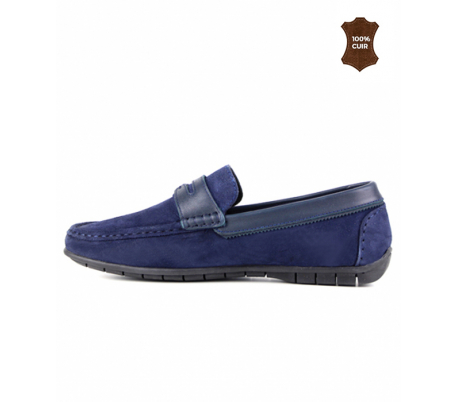 Mocassin homme Daim Bleu Mocassin homme Daim Bleu
