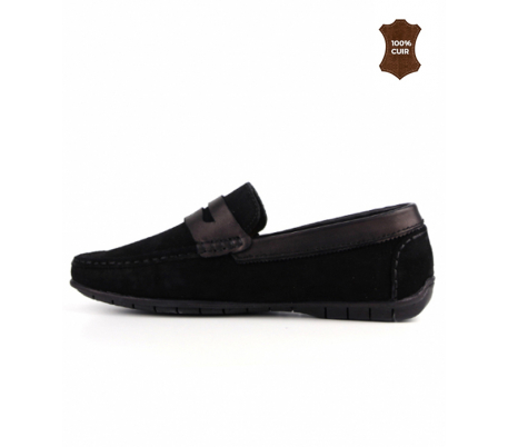 Mocassin homme Daim Noir Mocassin homme Daim Noir