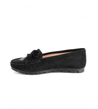 ballerine daim pour  femme avec papillon et broderie