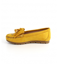 ballerine daim pour  femme avec papillon et broderie