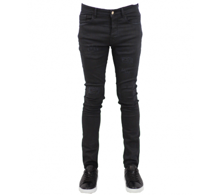 Jean homme Noir dechire coupe slim Jean homme Noir dechire coupe slim
