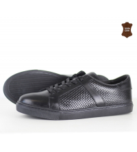 Chaussure homme cuir effet  torsadé Noir