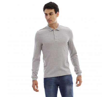 Polo manches longues - Gris Polo manches longues - Gris