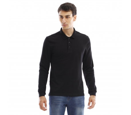 Polo manches longues -NOIR Polo manches longues -NOIR