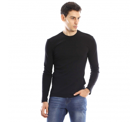 T-shirt manches longues ras du cou - Blanc T-shirt manches longues ras du cou - Blanc