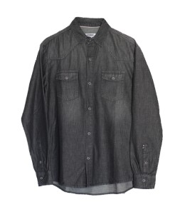 Chemise en jeans léger Noir pour homme