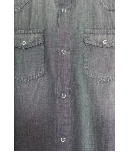 Chemise en jeans léger Noir pour homme