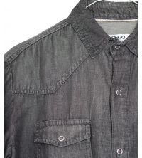 Chemise en jeans léger Noir pour homme