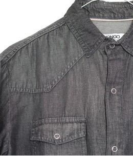 Chemise en jeans léger Noir pour homme