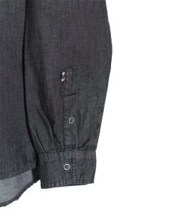 Chemise en jeans léger Noir pour homme