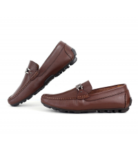 mocassin orthopédiques cuir avec boucle métal