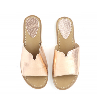 Mule croco paillette effet miroir