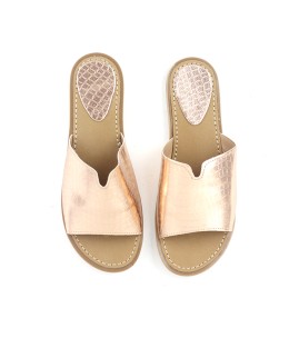 Mule croco paillette effet miroir
