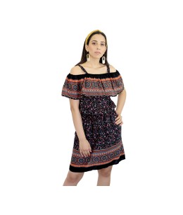 Robe  à  volant imprimé