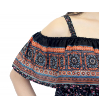 Robe  à  volant imprimé