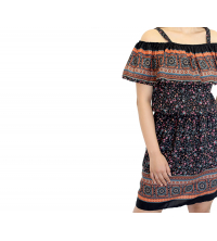 Robe  à  volant imprimé
