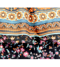 Robe  à  volant imprimé