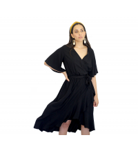 Robe croisé avec ceinture