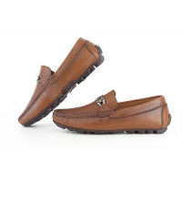 mocassin orthopédiques cuir avec boucle métal