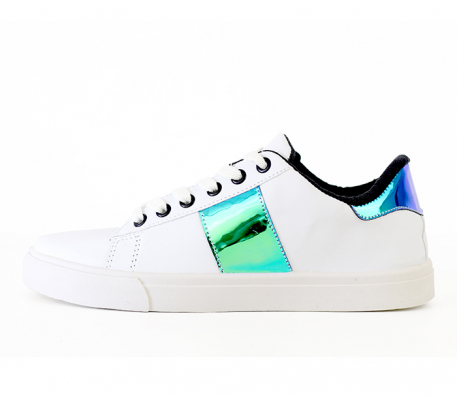 Basket femme Blanc & Effet miroire Basket femme Blanc & Effet miroire