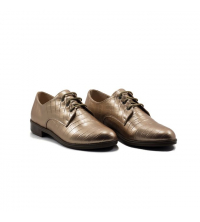 Oxford Style - Talon - Matt - Croco - Lacets - Bronze LC 122
