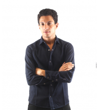 Chemise en jeans léger Bleu pour homme