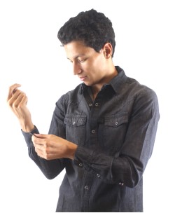 Chemise en jeans léger Noir pour homme